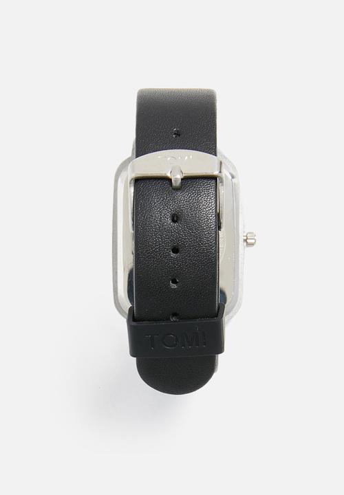 TOMI - Square up time watch - black