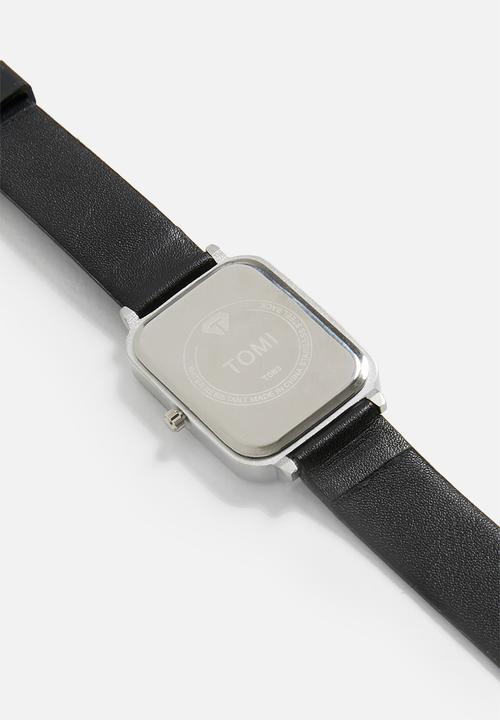TOMI - Square up time watch - black