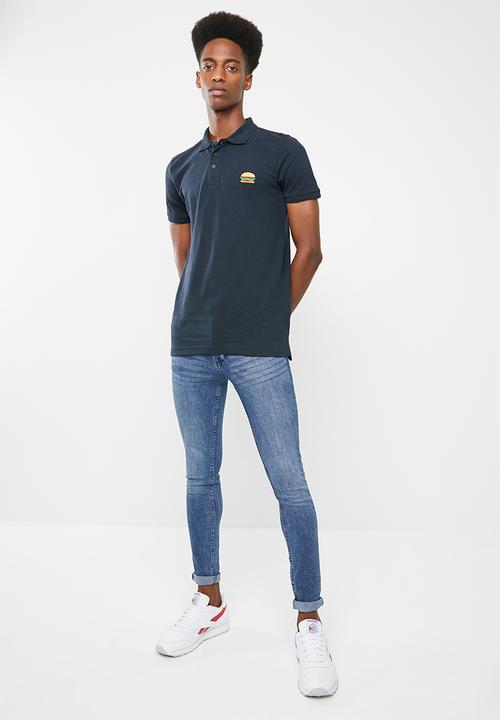 Brave Soul - Rustler short sleeve polo - navy