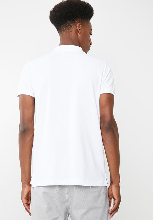 Brave Soul - Rustler short sleeve polo - white