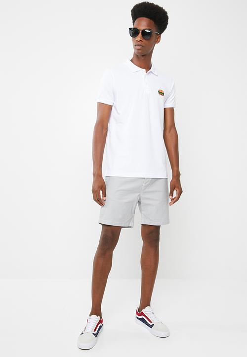 Brave Soul - Rustler short sleeve polo - white