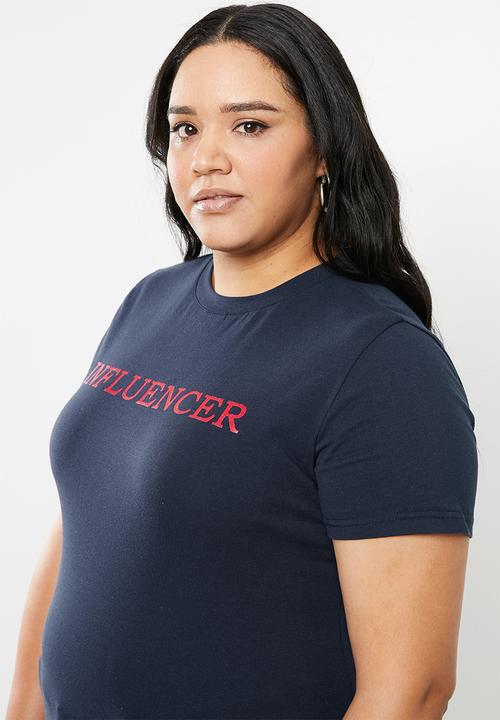 STYLE REPUBLIC PLUS - Influencer T-shirt - navy