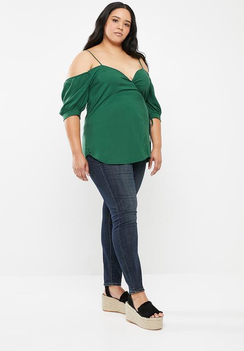 STYLE REPUBLIC PLUS - Cold shoulder blouse - green