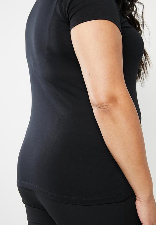 POLO - Plus Allie Pony Stretch Tee - Black