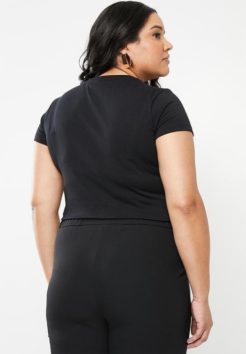 POLO - Plus Allie Pony Stretch Tee - Black