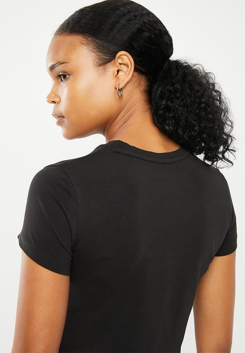 PUMA - Tape logo cropped tee - black