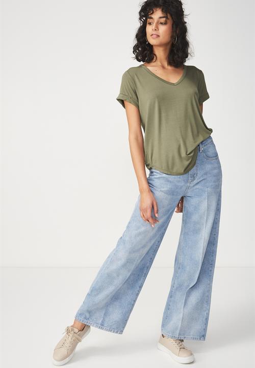 Cotton On - Karly short sleeve top - khaki
