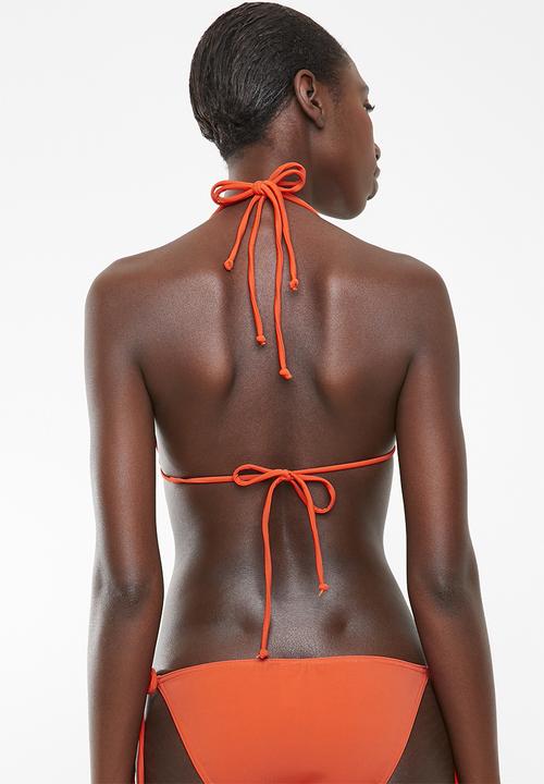 Lithe - Eyelet bikini top - orange