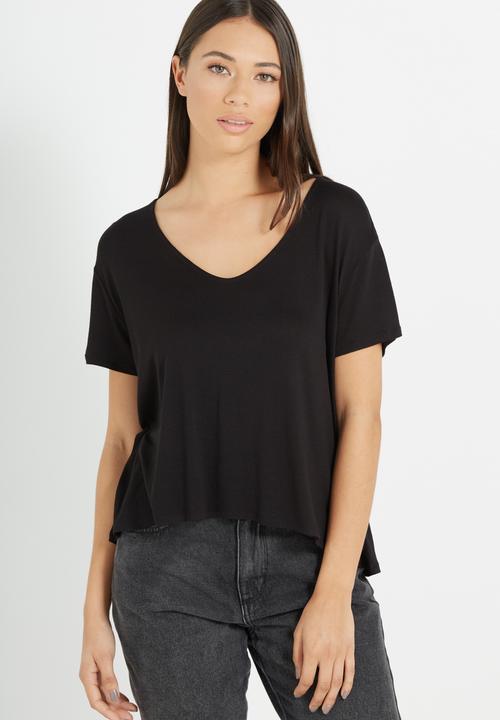 Cotton On - Madeline chop tee - black