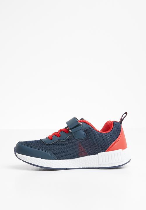 Pop Candy - Printed velcro strap sneaker - blue & red 