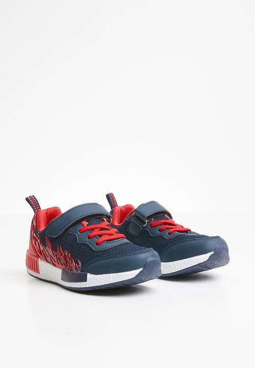 Pop Candy - Printed velcro strap sneaker - blue & red 
