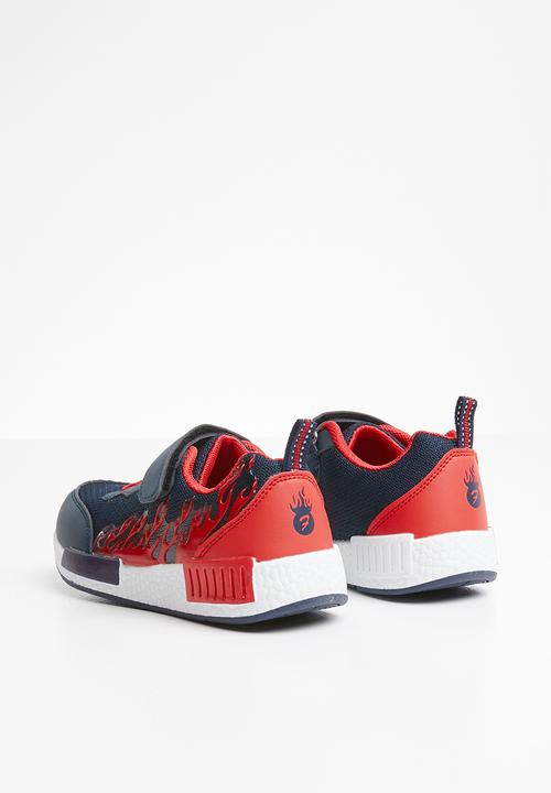 Pop Candy - Printed velcro strap sneaker - blue & red 