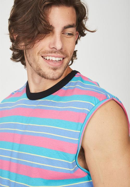 Cotton On - Drop shoulder muscle top - multi 