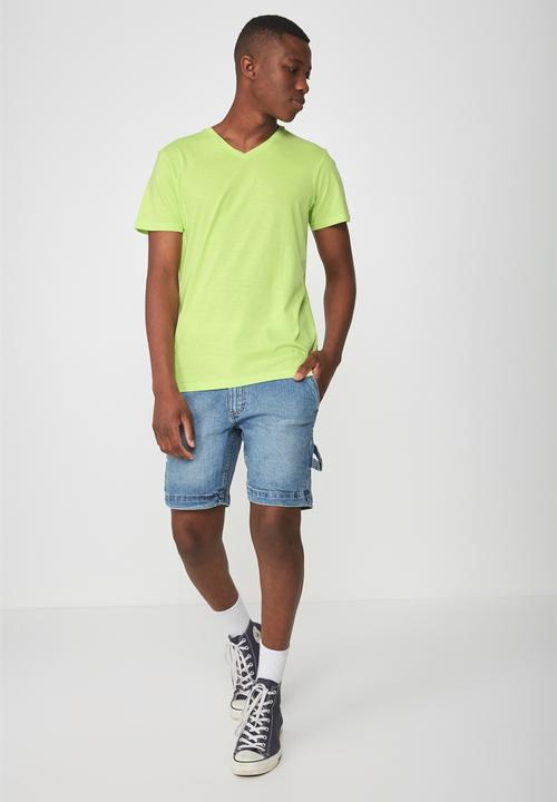 Cotton On - Essential v-neck short sleeve tee - green