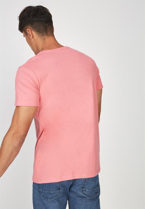 Cotton On - Essential v-neck short sleeve tee - pink