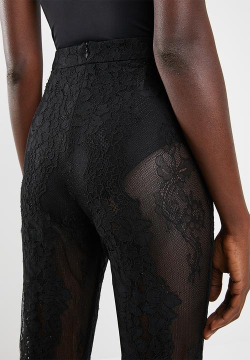 Missguided - Eyelash lace beach trouser - black