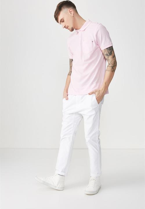 Cotton On - Icon short sleeve polo - pink