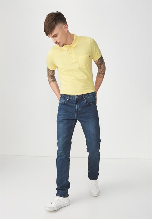 Cotton On - Icon short sleeve polo - yellow