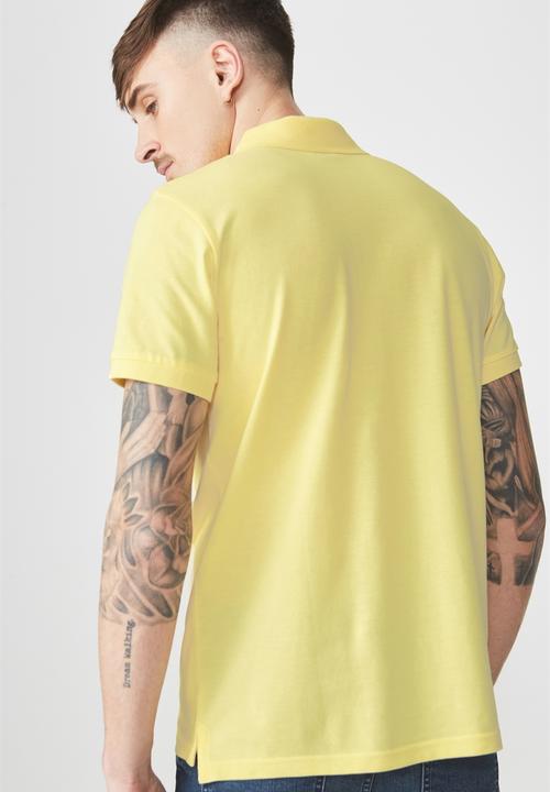 Cotton On - Icon short sleeve polo - yellow