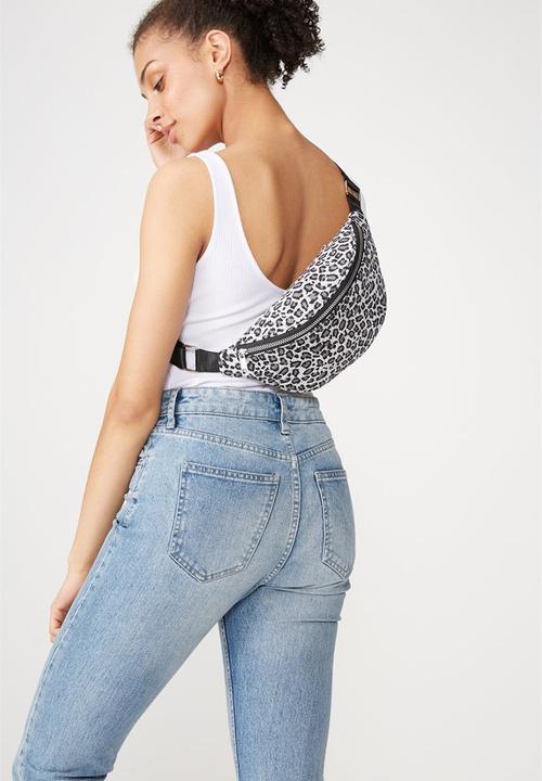 Rubi - Elisa webbing belt bag - black & white