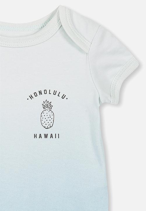 Cotton On - Mini short sleeve bubbysuit - blue