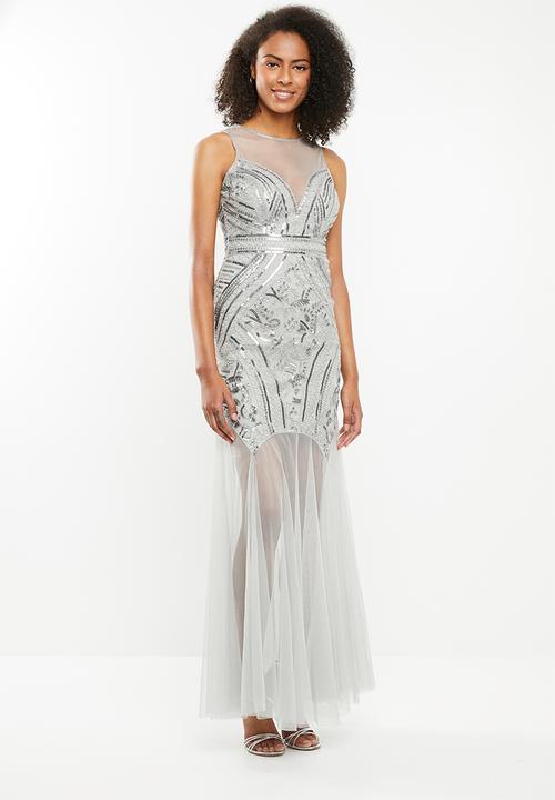 STYLE REPUBLIC - Maxi sequinned dress - grey