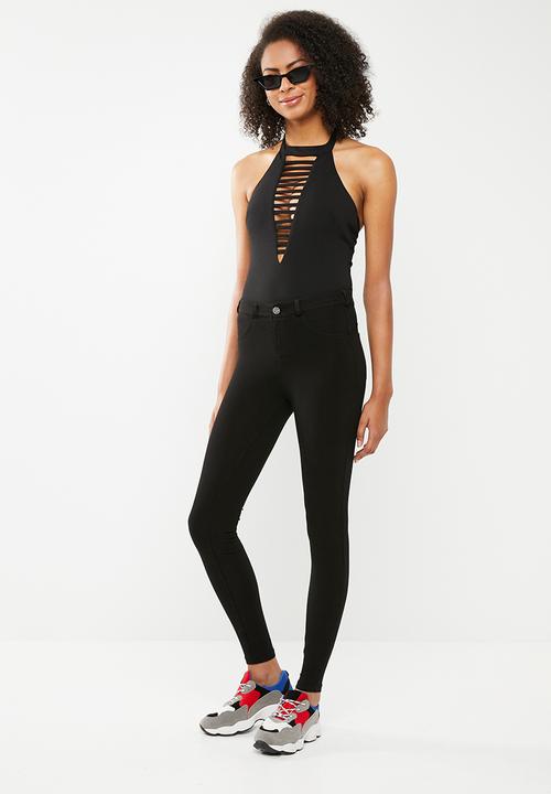 SISSY BOY - Lulu belle axel knit jegging - black