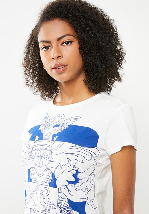 G-STAR - Graphic 3 r tee - white