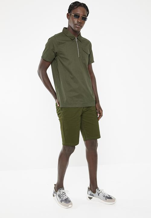 PROCESS BLACK - Hyper short sleeve shirt - khaki