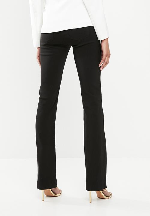 SISSY BOY - Bootleg trouser with a self belt - black