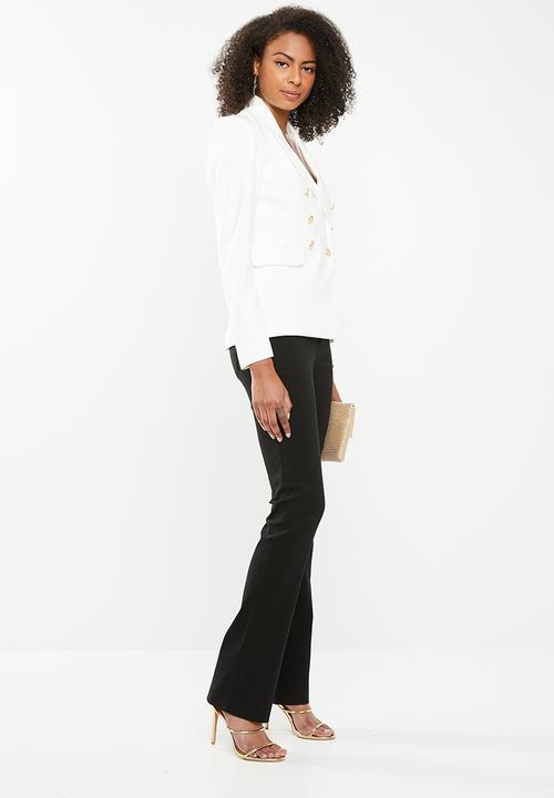 SISSY BOY - Bootleg trouser with a self belt - black