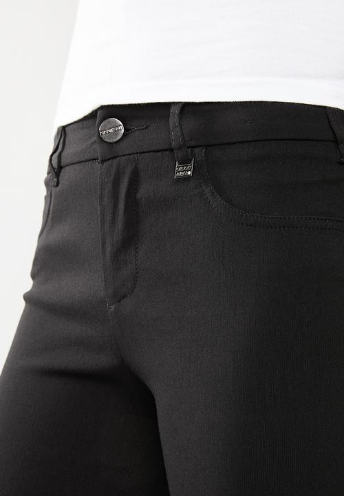 SISSY BOY - Bootleg trouser with a self belt - black
