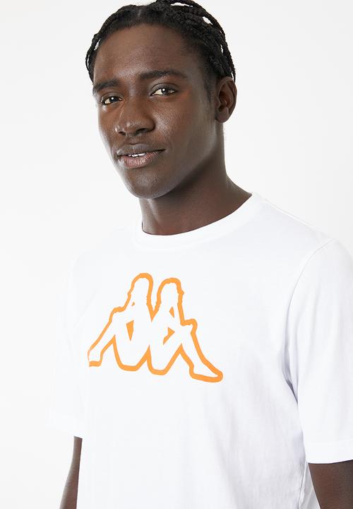 KAPPA - Logo cromen tee - white & orange 