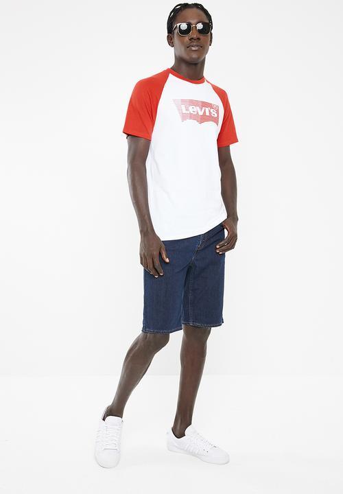 Levi’s® - Baseball short sleeve  tee- white & red