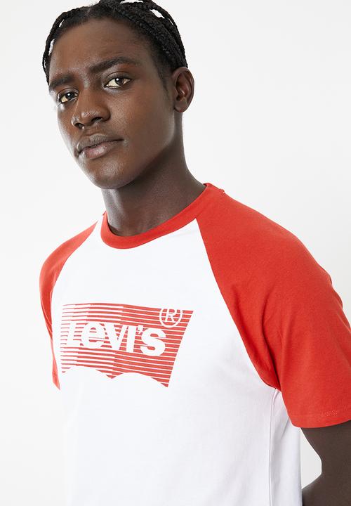 Levi’s® - Baseball short sleeve  tee- white & red