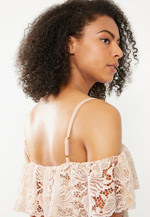 SISSY BOY - Lace bodysuit - pink mist