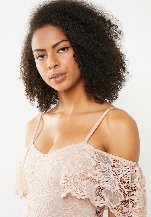 SISSY BOY - Lace bodysuit - pink mist