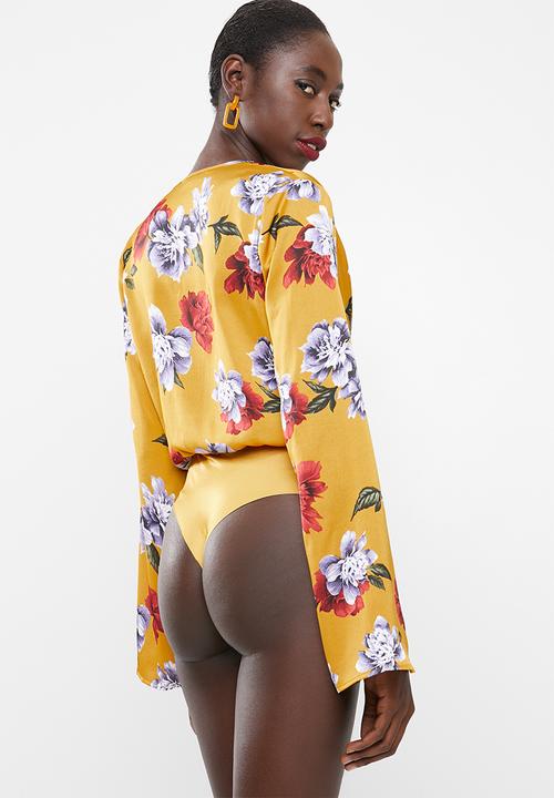Missguided - Plunge bodysuit - yellow