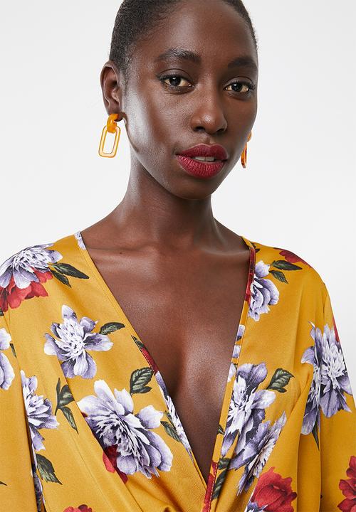 Missguided - Plunge bodysuit - yellow