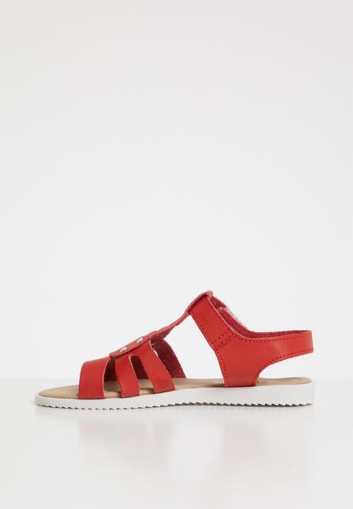Pop Candy - Studded detail sandal - red
