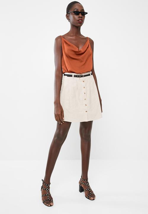Missguided - Cowl neck bodysuit - brown