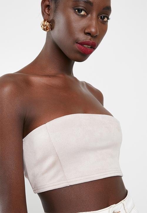 Missguided - Tube top co-ord bralet - neutral