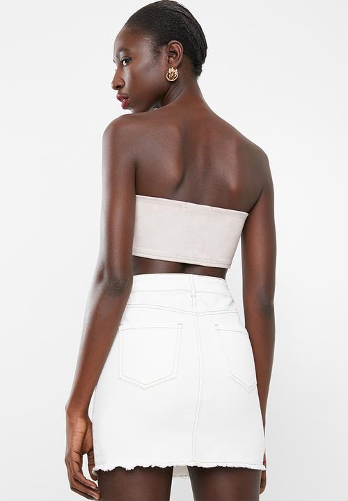 Missguided - Tube top co-ord bralet - neutral