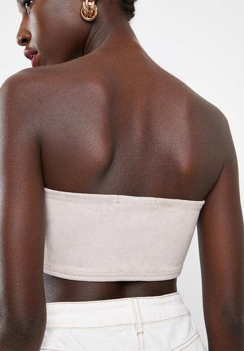 Missguided - Tube top co-ord bralet - neutral
