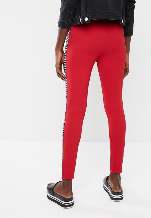 Missguided - Side panel cigarette trousers - red