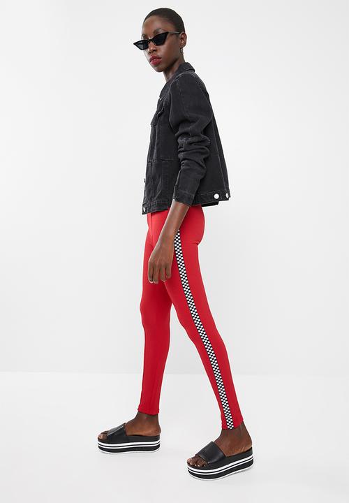 Missguided - Side panel cigarette trousers - red