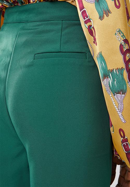 Missguided - Wide leg pleat trouser - green