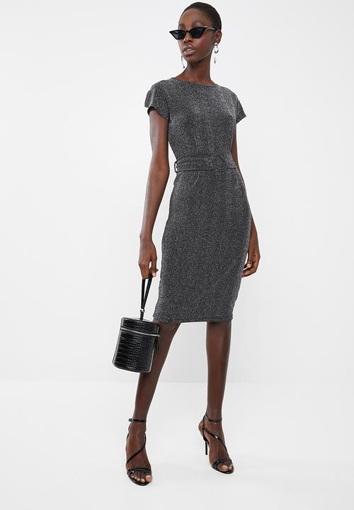 Superbalist - Split sleeve detail dress with belt - black