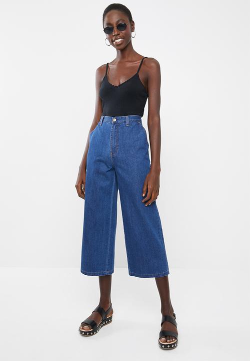 Superbalist - Wide leg jeans with side entry pocket - blue