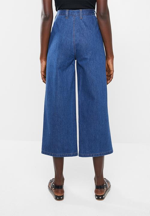 Superbalist - Wide leg jeans with side entry pocket - blue